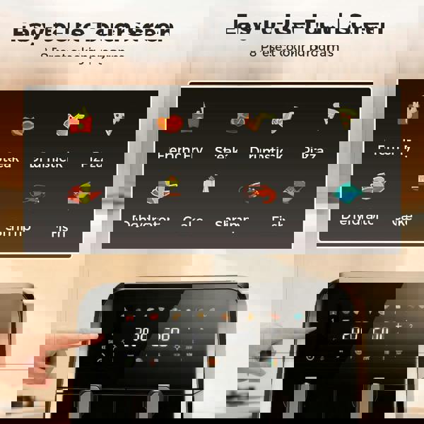 Spector 12L Dual Zone Air Fryer 2600W Oil Free Oven Cooker Touch Control Black