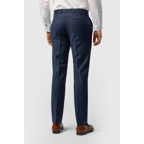 Ted Baker Slim Fit Navy Chalk Stripe Trousers
