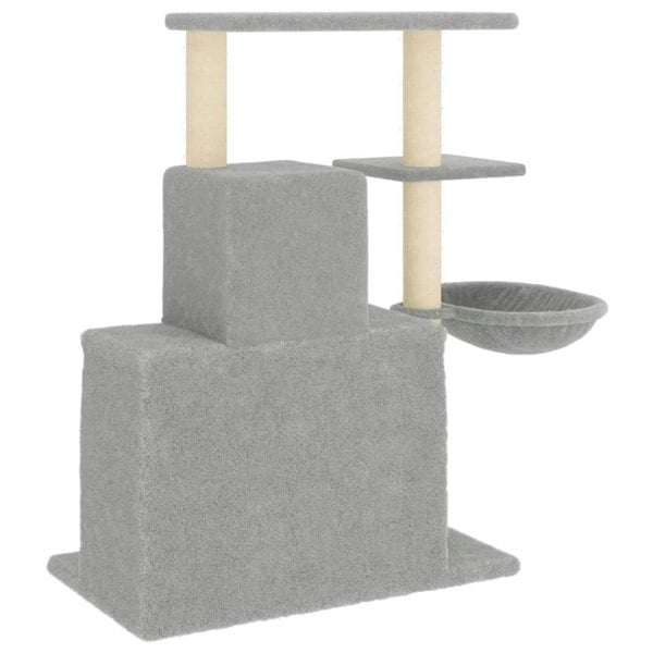 Berkfield Cat Tree with Sisal Scratching Posts Light Grey 83 cm