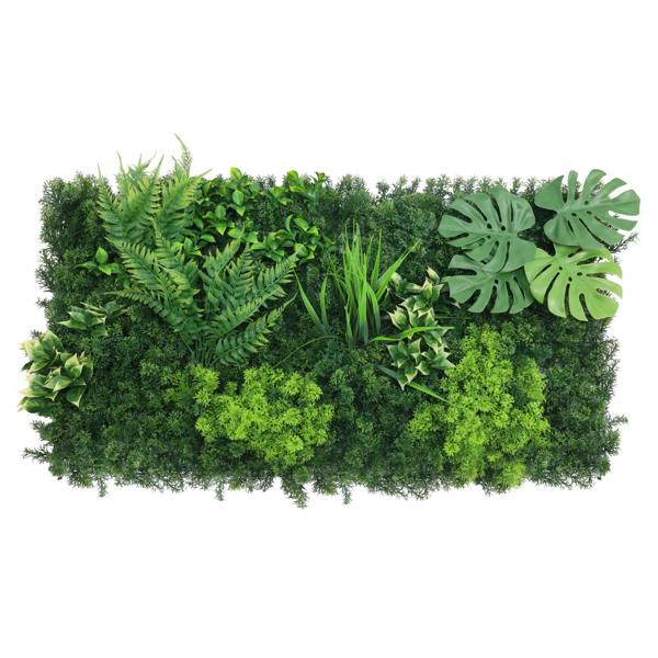 Premium Artificial Plants Green Wall Panel 1m x 50cm - Oasis