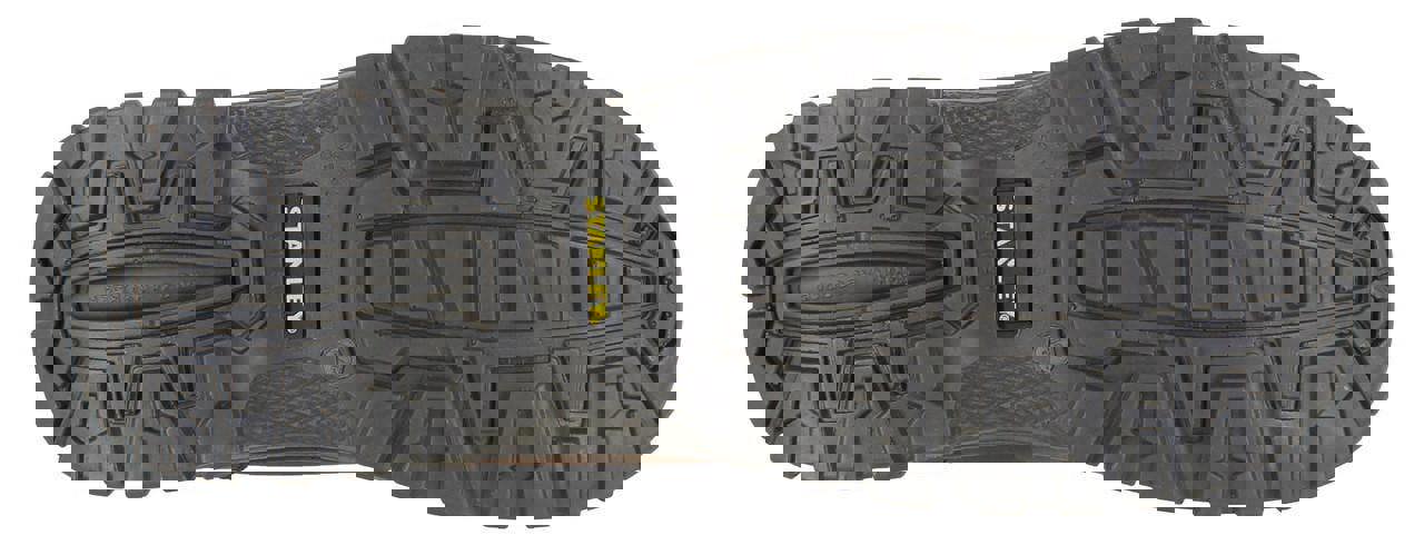 Stanley Riley Mens Pull On Steel Toe/Midsole Chelsea Dealer Boots, outsole view showing rugged tread pattern and durable construction.