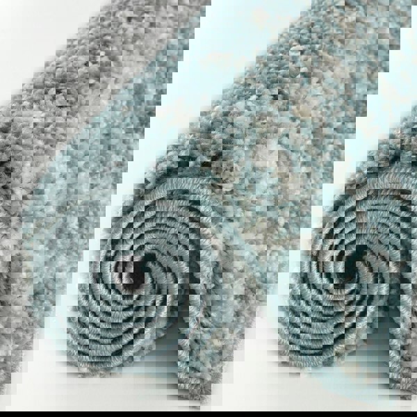 Shaggy blue rug High Quality Elegant Moroccan Pattern