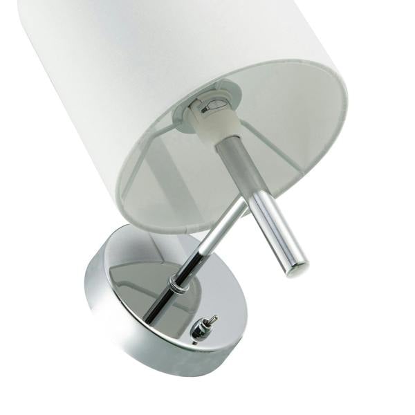 Contemporary Bedside Wall Lamp in Chrome with Toggle Switch and Shade Image 3