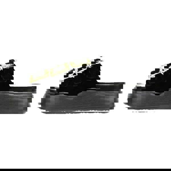 Desert Fleur Gypsum Tennesee Suede Women's Black Sandals