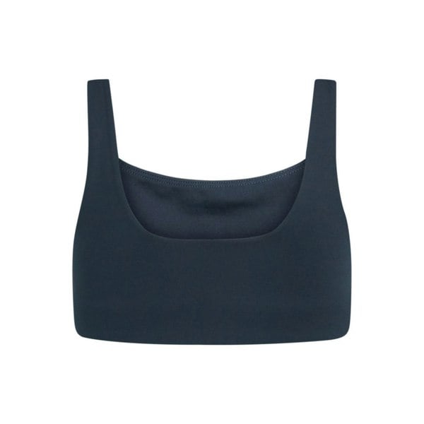 Girlfriend Collective Women's Tommy Cropped Square Neck Bra - Midnight