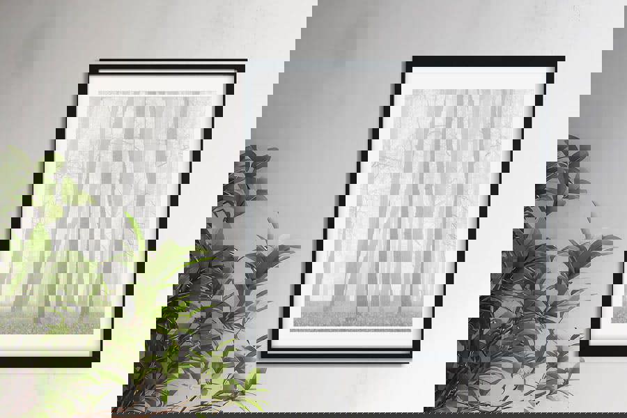 black and white forest art print