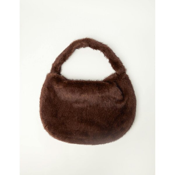Blue Vanilla Faux Fur Slouch Bag