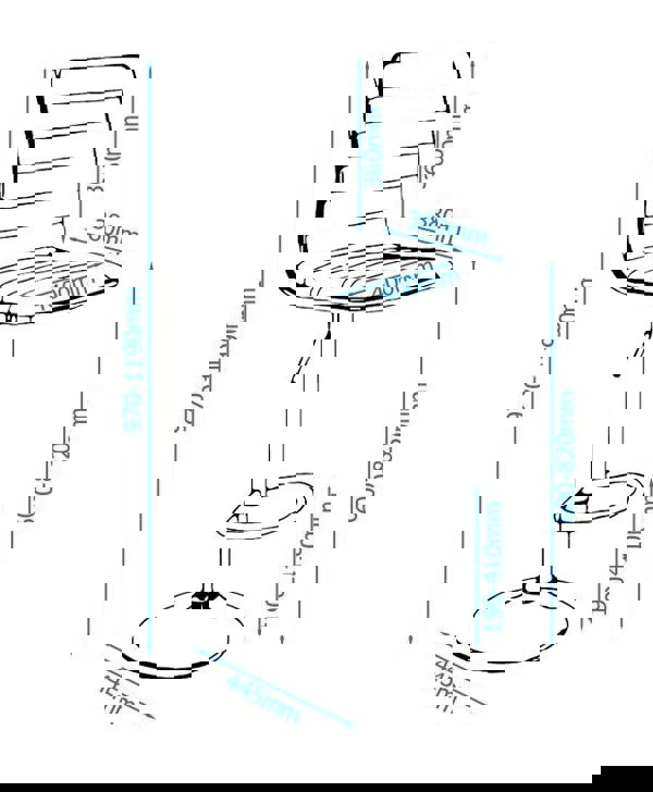 Dorel Home Ohio Barstool with Adjustable Height in Black