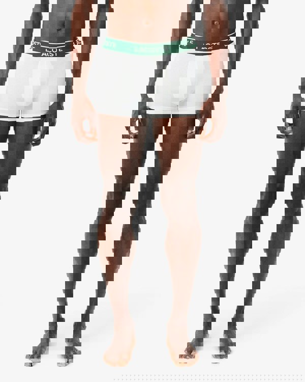 Lacoste 3-Pack of Mens Trunks - Black/White-Silver Chine NUA