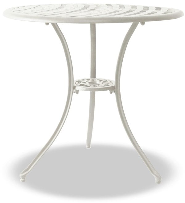 Centurion Supports OSHOWA Luxurious Garden and Patio Table and 2 Large Chairs with Armrests Cast Aluminium Bistro Set - White