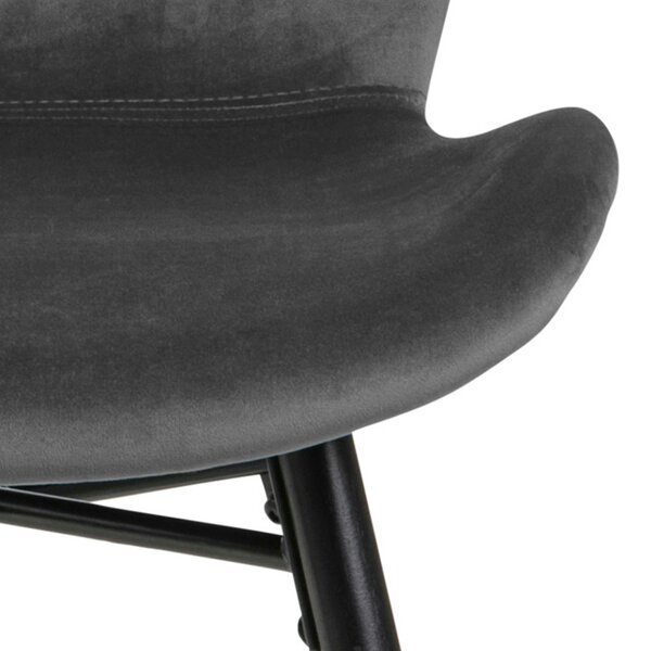 Wyld Haus Set of 2 Acorn Dark Grey Upholstered Dining Chairs