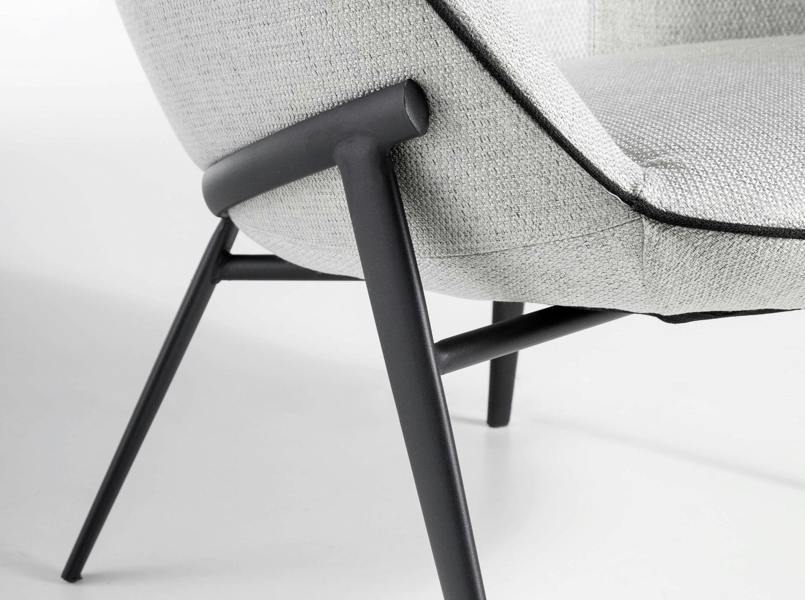 Angel Cerdá Grey Fabric Armchair 5065
