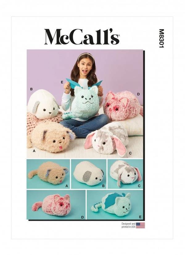 McCalls 8301 Paper Sewing Pattern – Toy, Size One Size, Intermediate