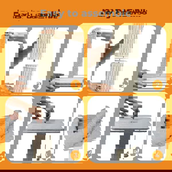 Skylos 71cm Cat Tree Cat Scratching Post Climbing Tower with Kitten Bed Toy