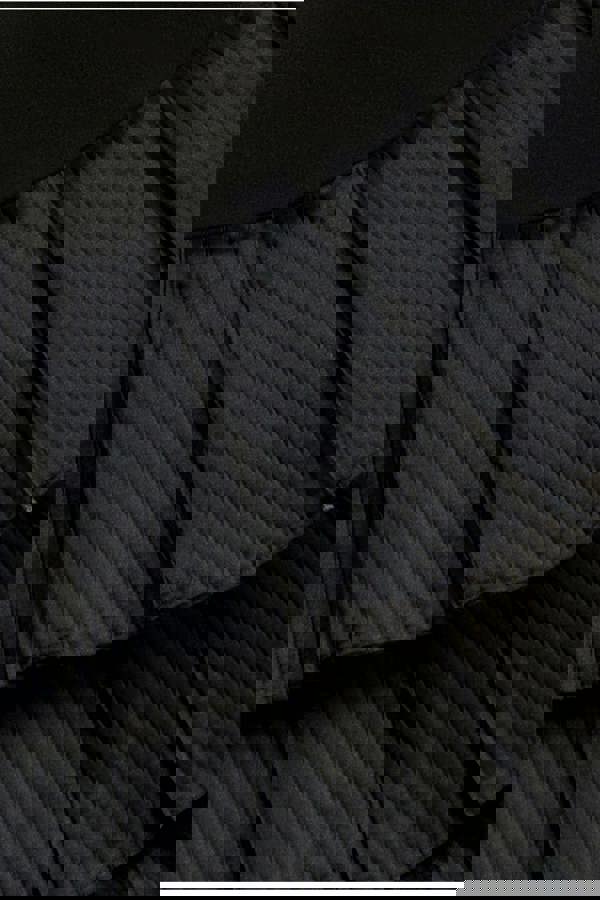 Fan Pleated Boobtube Scuba Crepe Mini - Black DR4100