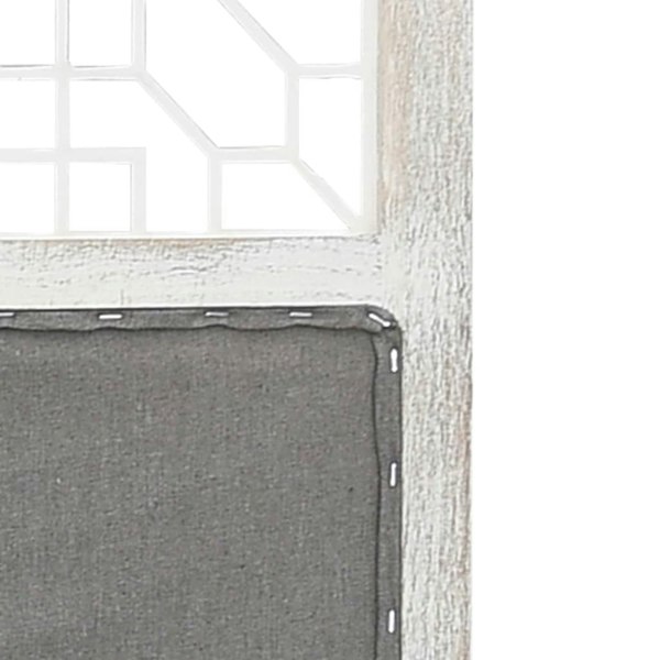 Berkfield 3-Panel Room Divider Grey 105x165 cm Fabric