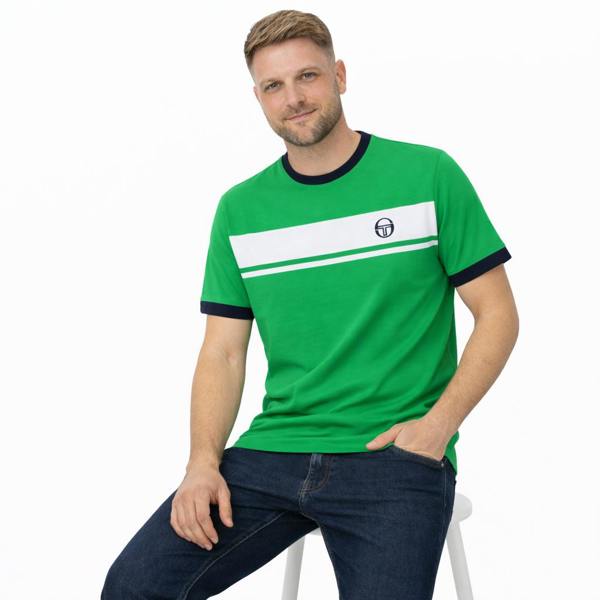 Sergio Tacchini Master T-Shirt Fern Green/White/Maritime Blue