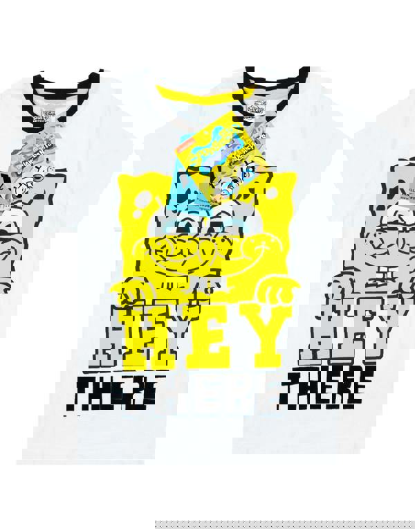 SpongeBob SquarePants Boys White Character Short Sleeve Short Leg Pyjama Set