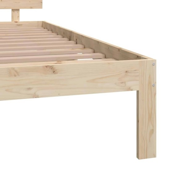 Berkfield Bed Frame Solid Wood 135x190 cm Double