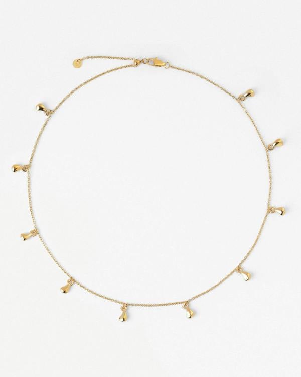 Elk & Bloom Dream Drop Chunky Teardrop 14K Gold Choker Necklace