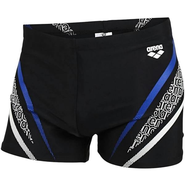 Arena Mens Lettering Print Regular Swim Shorts - Black - 