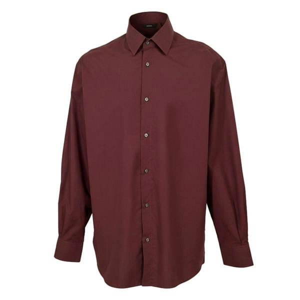 Boss Mens Oxford Point Collar Shirt - Brown - 
