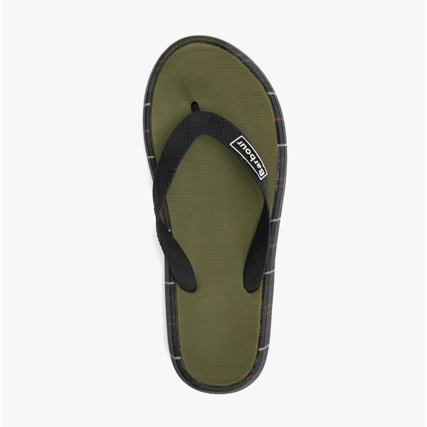 Barbour OAKDALE Toe-Post Sandals   in  Green