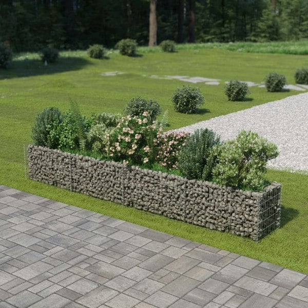 Berkfield Gabion Raised Bed Galvanised Steel 360x50x50 cm