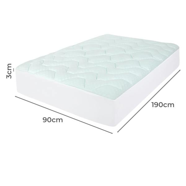 Lavio Mattress Topper Pillowtop Memory Foam Bamboo Cover Bed Protector Single
