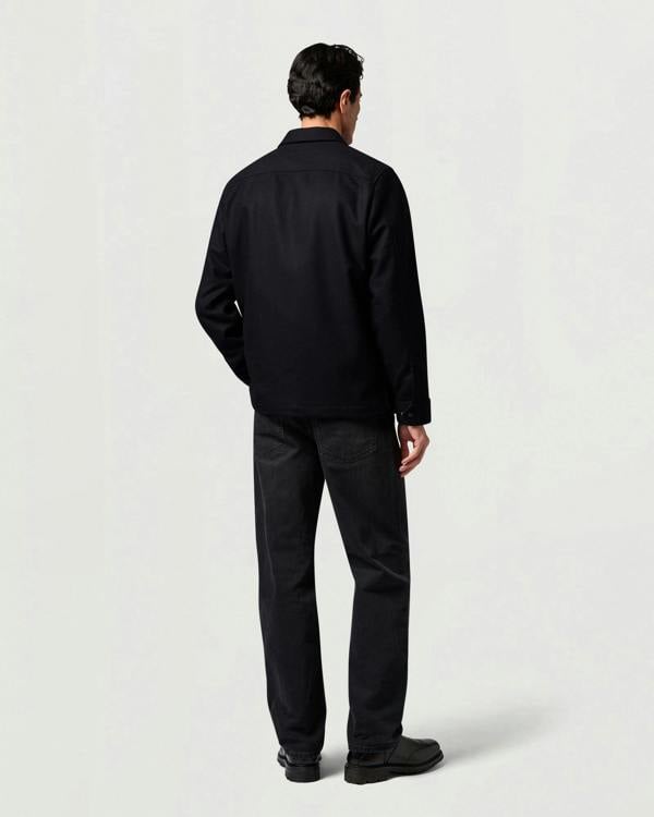 Belstaff Mens Trail Overshirt - Dark Ink, full length back
