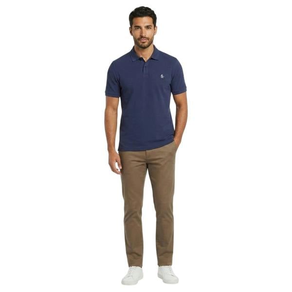 Original Penguin Mens Embroidered Logo Polo Shirt - Indigo - 