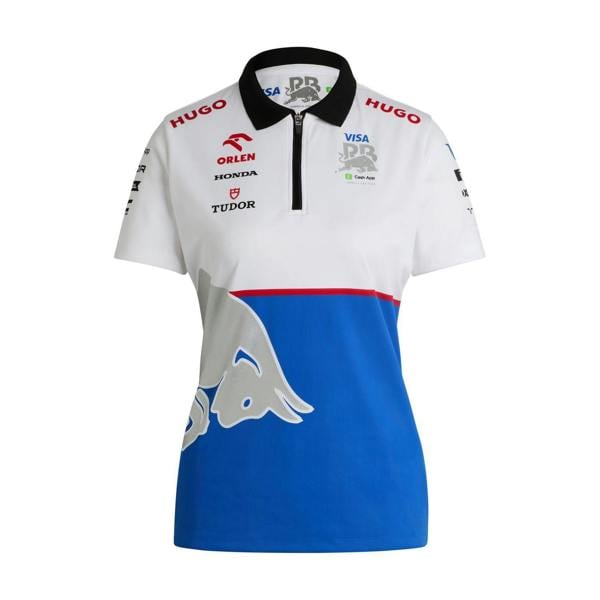 Hugo Womens/Ladies DeresomY Racing Bulls Polo Shirt - White - 