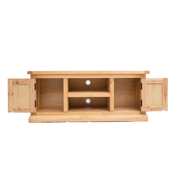 Cabinet Bits Lucca Waxed 2 Door TV Cabinet Wood Knob