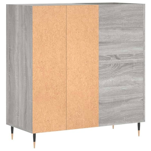 Berkfield Record Cabinet Grey Sonoma 84.5x38x89 cm Engineered Wood