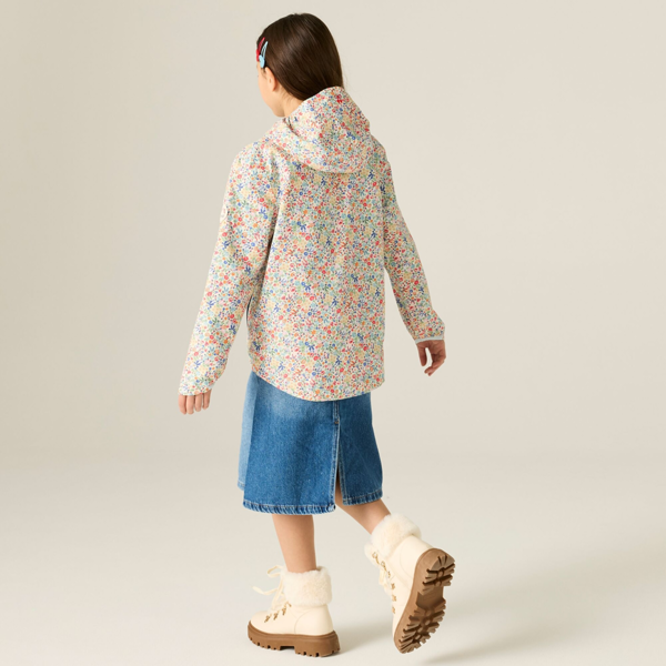 Regatta Girls Cath Kidston Floral Waterproof Jacket - Powder Lilac/Pink Haze