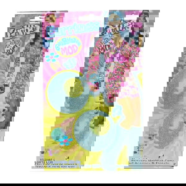 Bristol Novelty Unisex Adults Mod Glitter Earrings - Silver - 