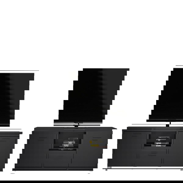 Furniture To Go Media TV Unit with 2 Doors 1 Drawer 147cm Black