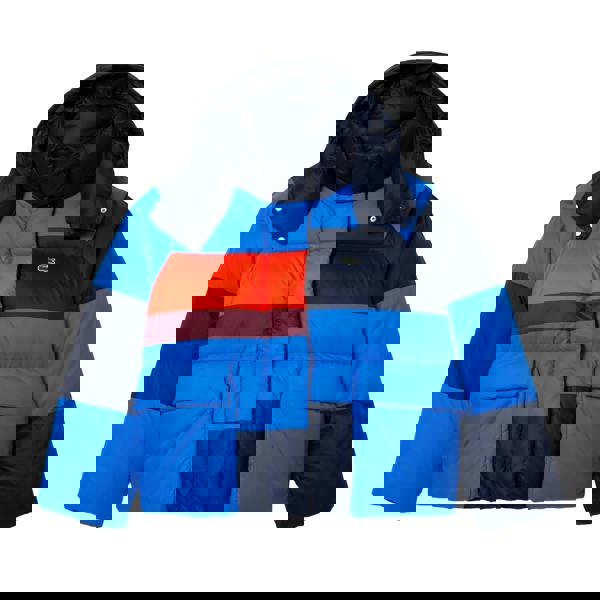 Lacoste Womens/Ladies Hooded Removable Oversized Puffer Jacket - Navy - 