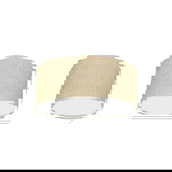 Milagro Ceiling Lamp Marshall Rattan 2XE27 40cm