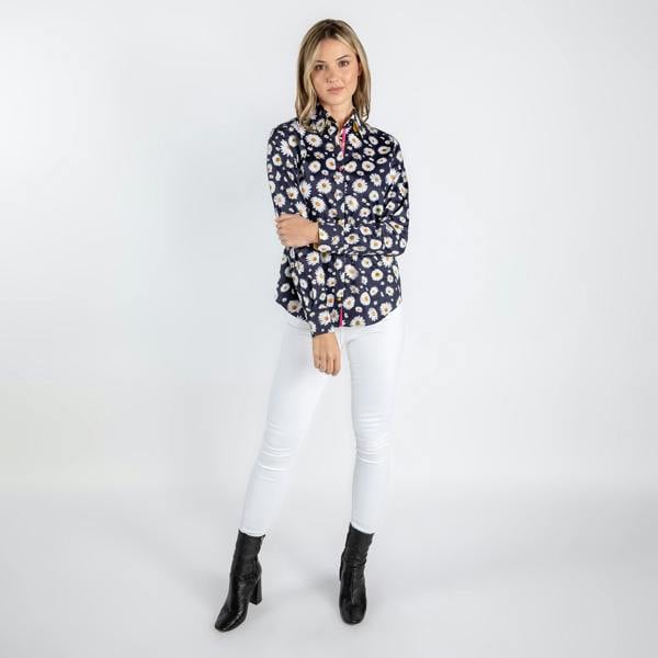 DAISY FLOWER PRINT WOMENS SHIRT - Premium Men's Patterned Shirt by Claudio Lugli | Bold Design, Tailored Fit, Best Printed Shirts