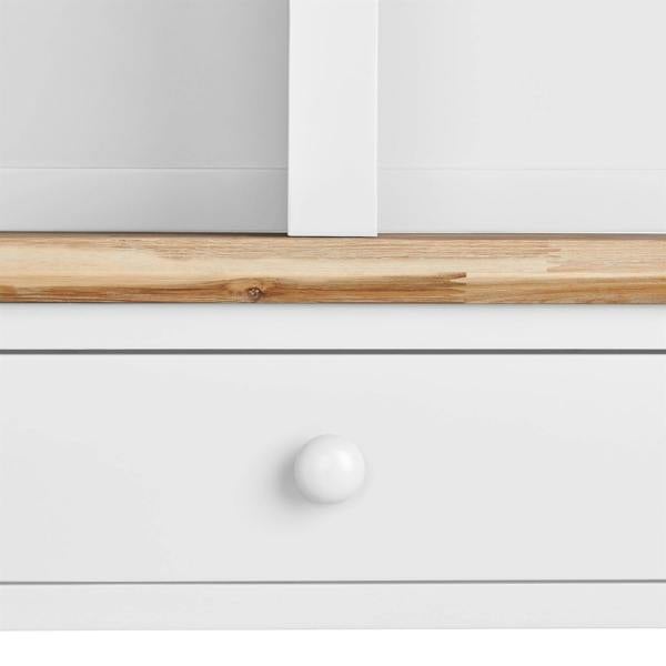 Statement Furniture Florence Console Table and Hutch, Display Cabinet with Shelves