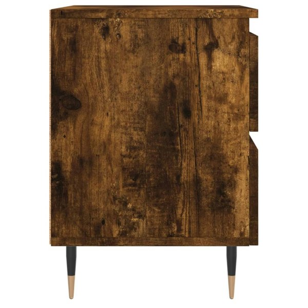 Berkfield Bedside Cabinet Smoked Oak 40x35x50 cm Engineered Wood
