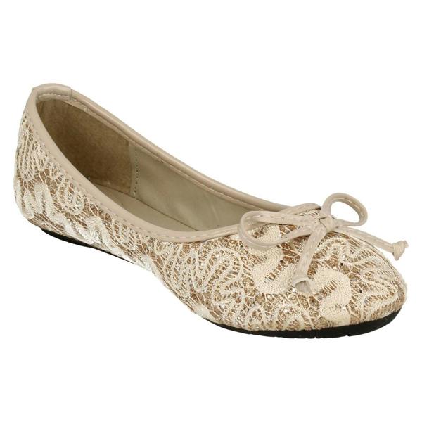 Cutie Girls Cutie Lace Detailing Ballerina Flats