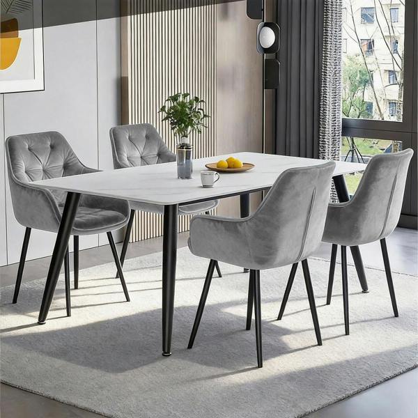 Groundlevel Set of 2 Velvet Upholstered Dining Chairs