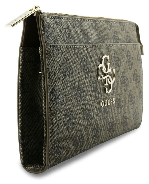 Guess PU Big 4G Logo Universal Phone Pouch with Strap Brown - GUWPO5P4GP4GLW