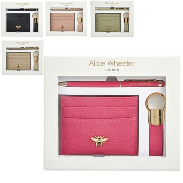 Alice Wheeler 3 Piece Luxury Bee Giftset - Pen, Keyring, Cardholder