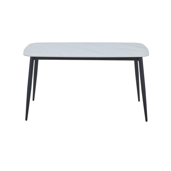 Core Products Aspen Rectangular Dining Table, White Sintered Stone