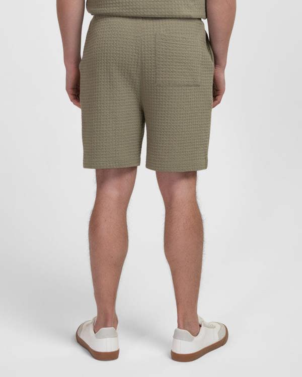 Steel & Jelly Leyton - Check Texture Jersey Shorts