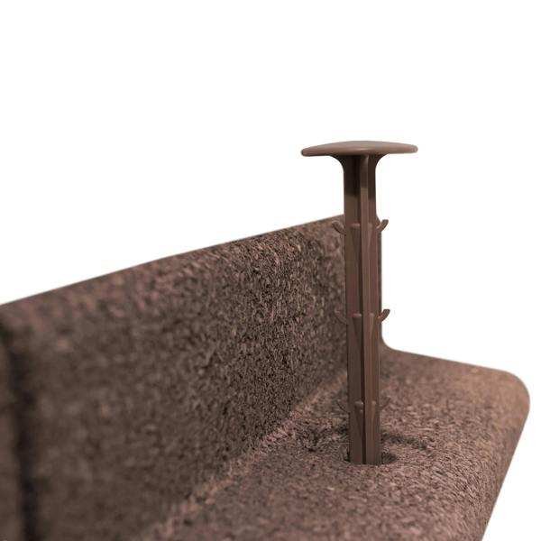 Flexible Lawn Edging 4.8m With Mallet - Brown
