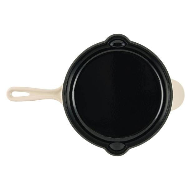 Cook Professional Cast Iron Frying Pan & Skillet 2 Piece Set | Ivory